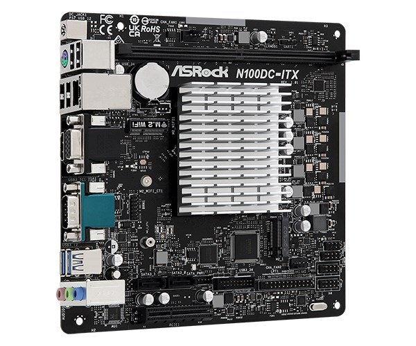 ASRock MB Alder Lake-N N100DC-ITX,  Intel N100,  1xDDR4,  1xHDMI,  1xVGA,  mITX2 