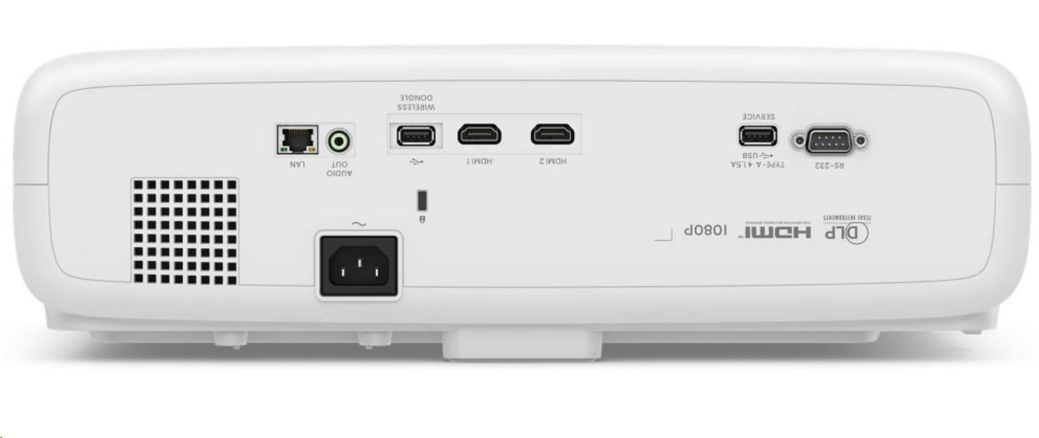 BENQ PRJ LH730,  DLP,  Full HD,  LED,  4000 ANSI,  500000:1,  2× HDMI,  2× USB,  1× RS232,  LAN,  repro + QCast Mirro USB Wireless1 
