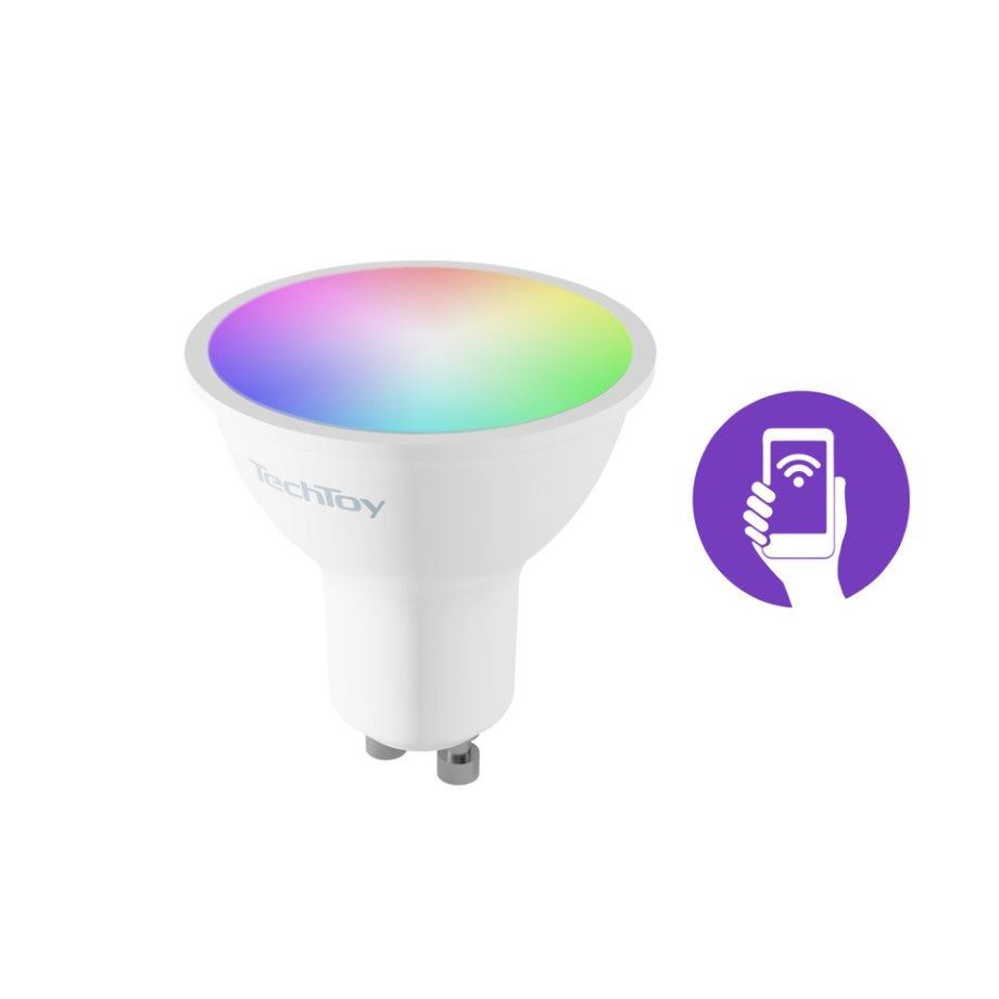 BAZAR - TechToy Smart Bulb RGB 4.7W GU10 ZigBee - rozbaleno,  odzkoušeno0 