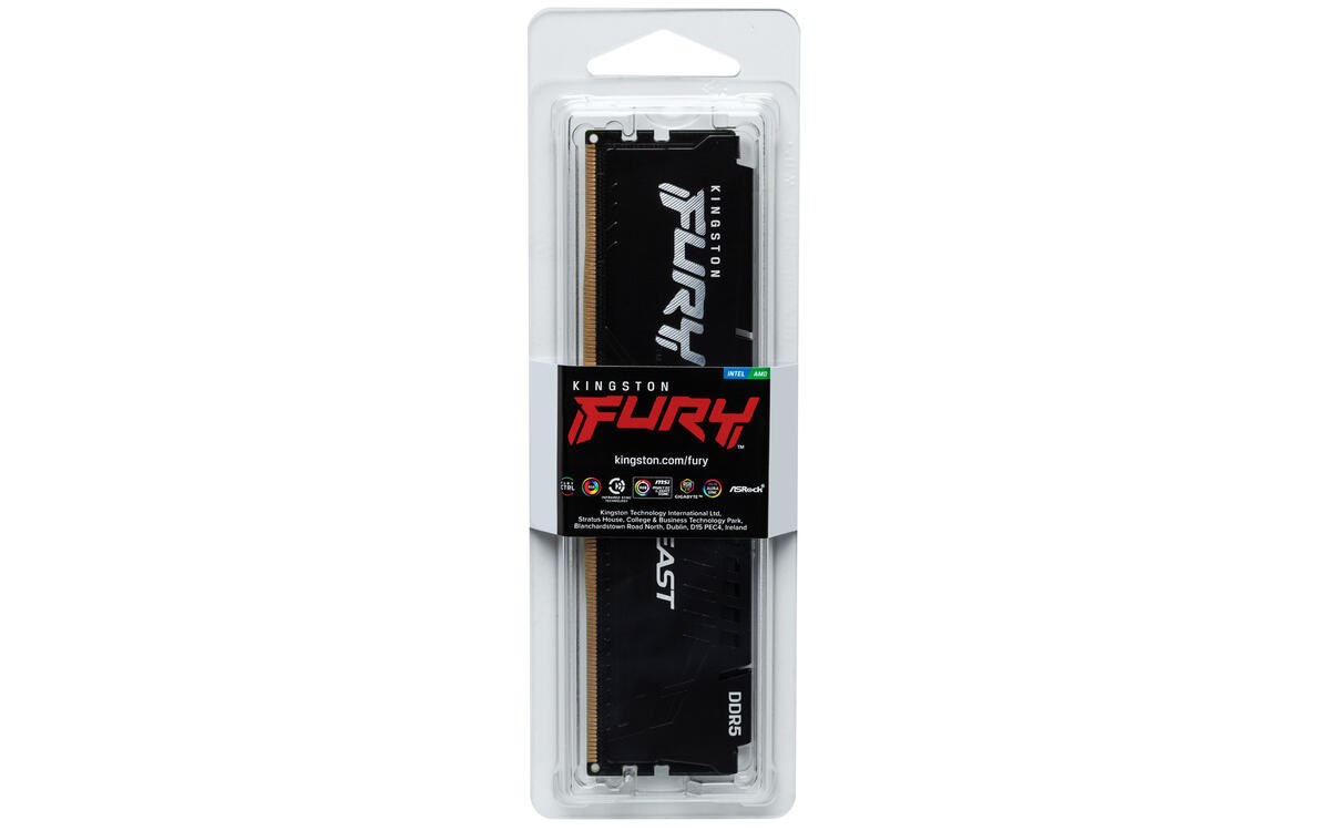 Kingston FURY Beast/ DDR5/ 16GB/ 6800MHz/ CL34/ 1x16GB/ Black4 