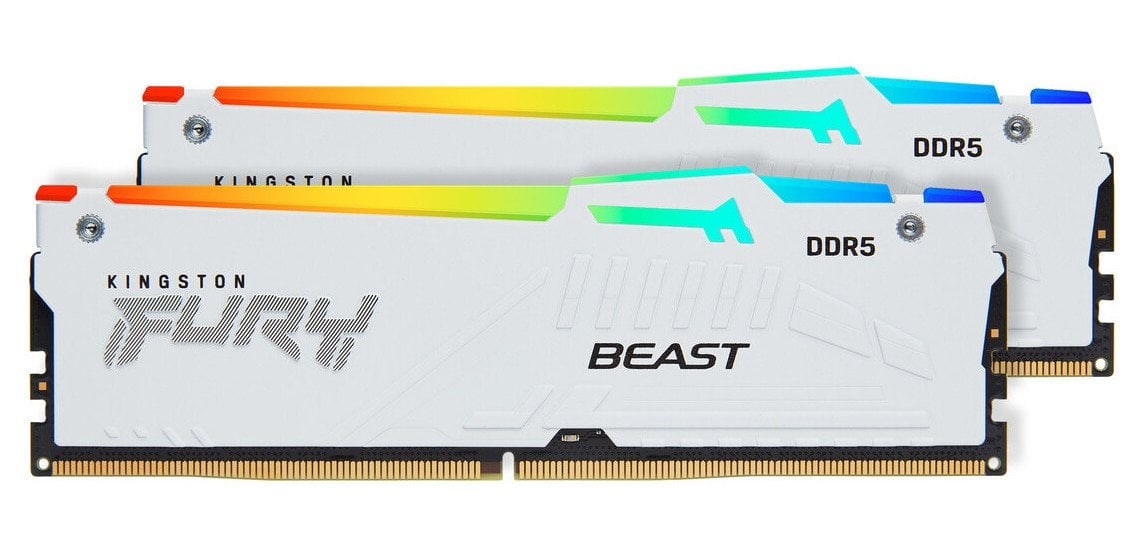 Kingston FURY Beast/ DDR5/ 32GB/ 6000MHz/ CL30/ 2x16GB/ RGB/ White1 