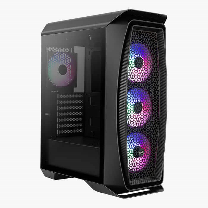 AEROCOOL skříň Aero One Frost ML G,  Mid tower,  2x USB 3.0,  2x audio,  4x 120mm RGB Fan,  bez zdroje3 