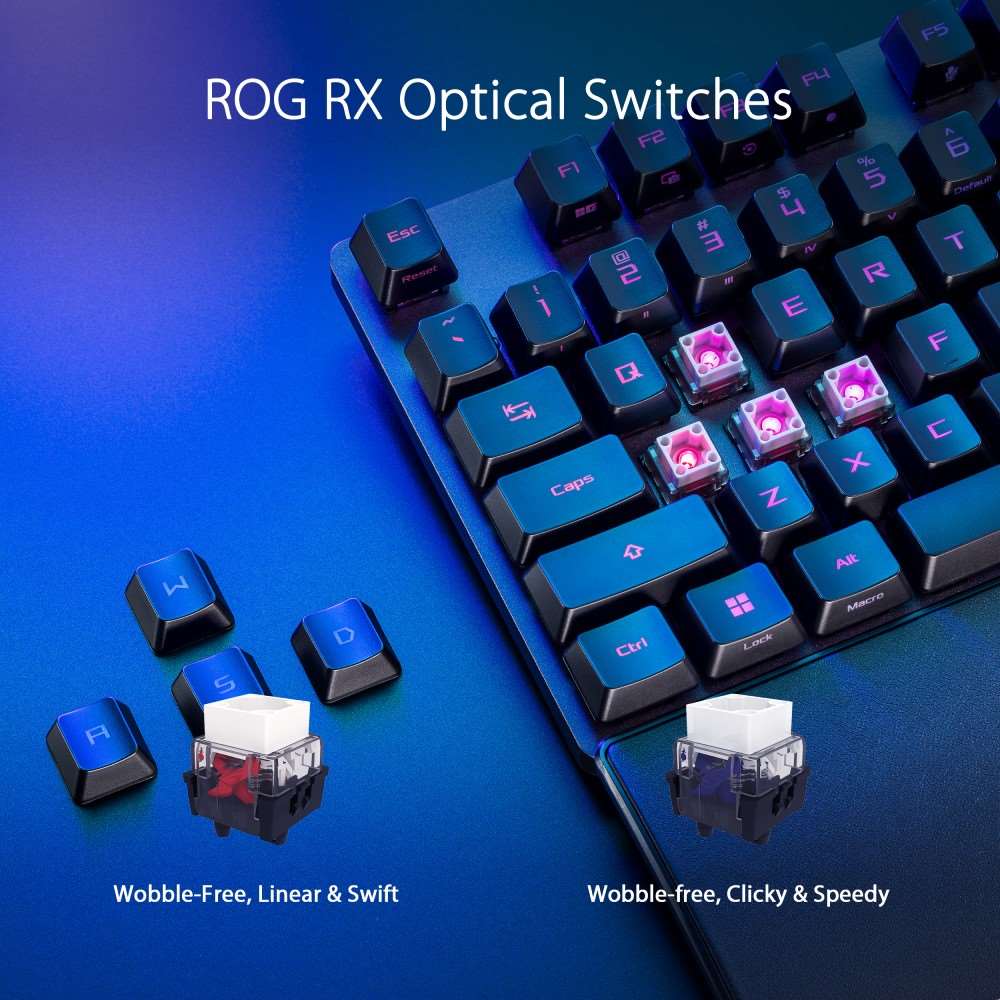 ASUS klávesnice ROG STRIX SCOPE II,  mechanická,  drátová,  ROG RX RED /  PBT,  US1 