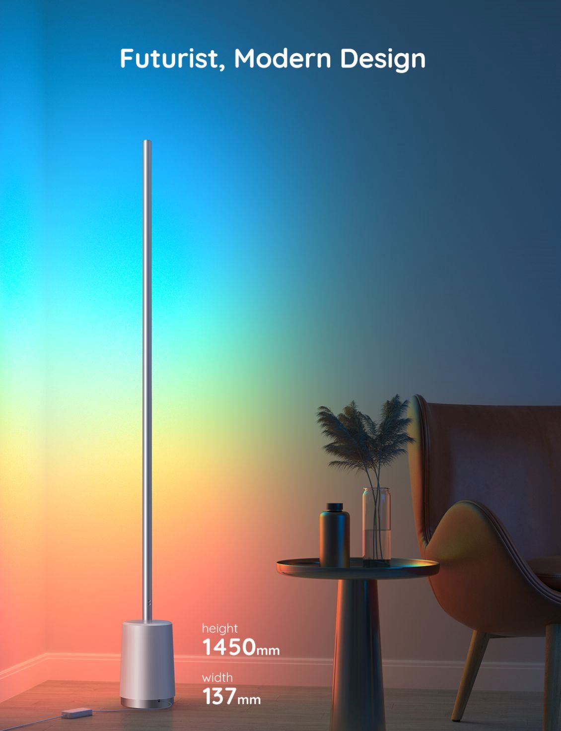 Govee Lyra RGBICWW Corner Floor Lamp3 