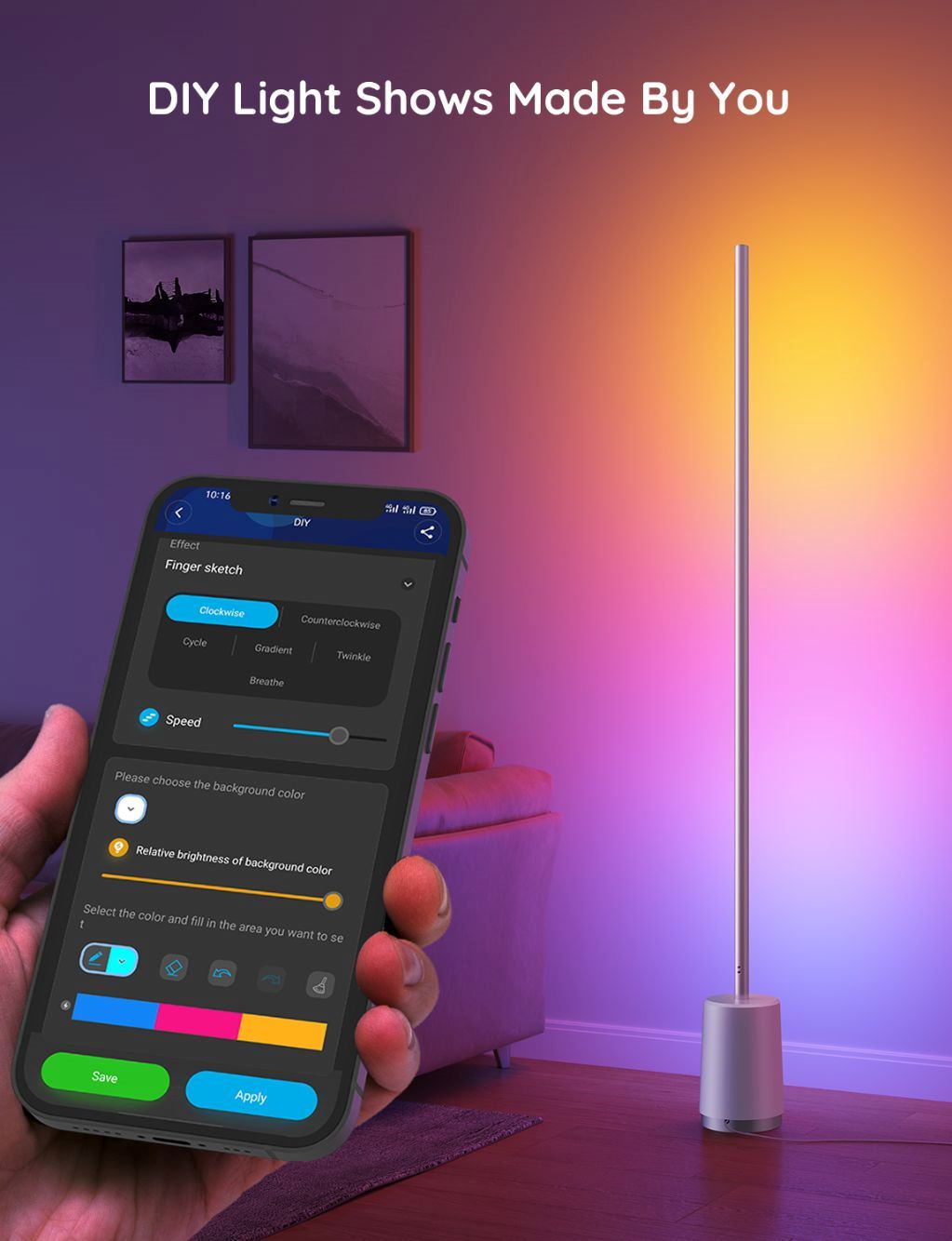 Govee Lyra Smart RGBICWW LED lampa + ovladač8 