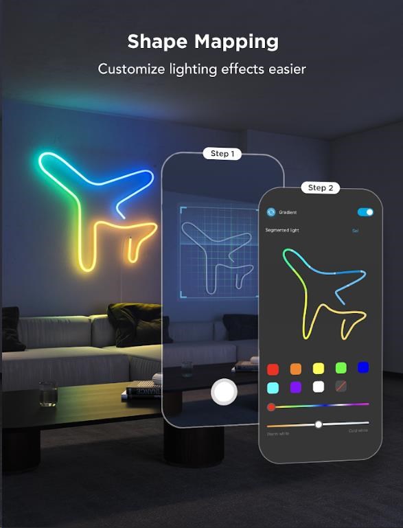 Govee Neon 2 MATTER ohebný LED pásek (3m) - RGBIC3 