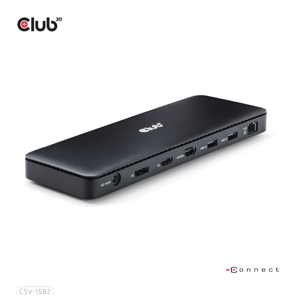 Club3D Dokovací stanice USB-C 12v1,  1xDP,  1xHDMI,  2xUSB-C,  4xUSB,  1xRJ45,  černá4 