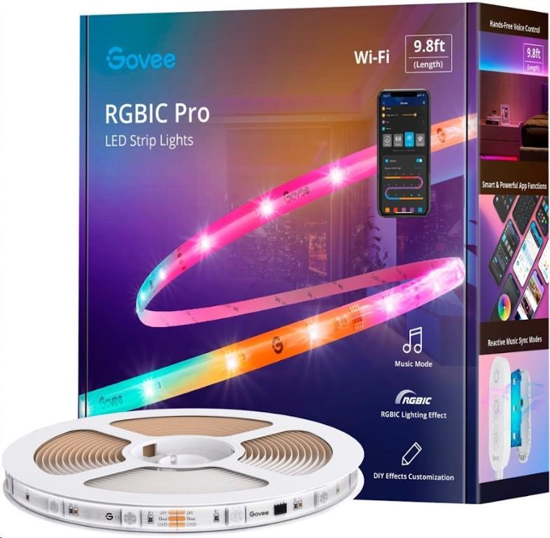 Govee WiFi RGBIC Smart PRO LED pásek 3m - extra odolný0 