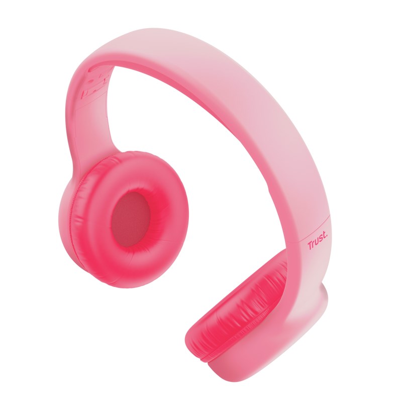 TRUST sluchátka Nouna Kids Headphones,  Růžová2 