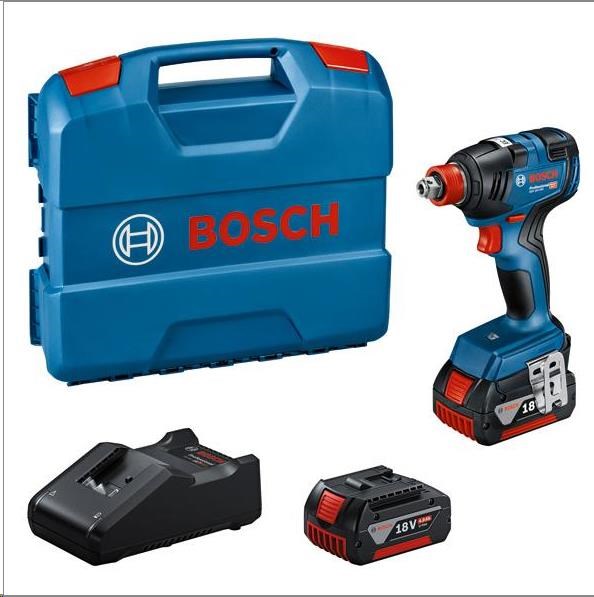 Bosch GDX 18V-200 Akumulátorový rázový utahovák, 2x akumulátor, 1x nabíječka a kufřík0 