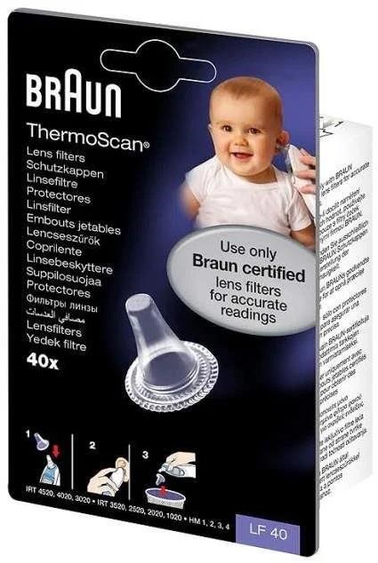 Braun LF40 ThermoScan náhradní krytky pro ušní teploměry, 40 kusů2 