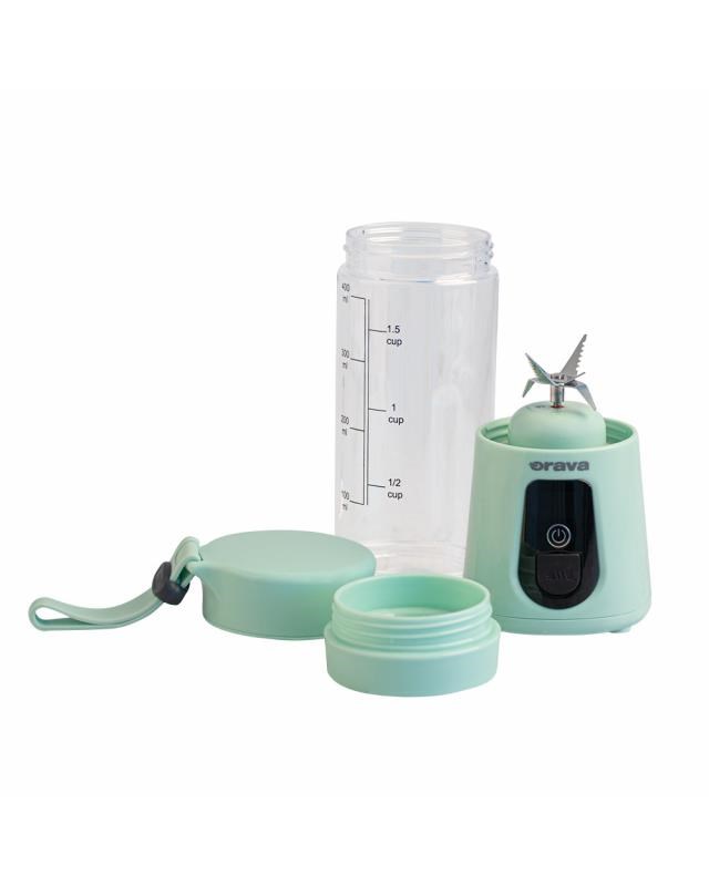 Orava RMU-40 A přenosný smoothie mixér,  USB-C,  400 ml,  20000 ot/ min,  4000 mAh (Li-ion),  zelený1 