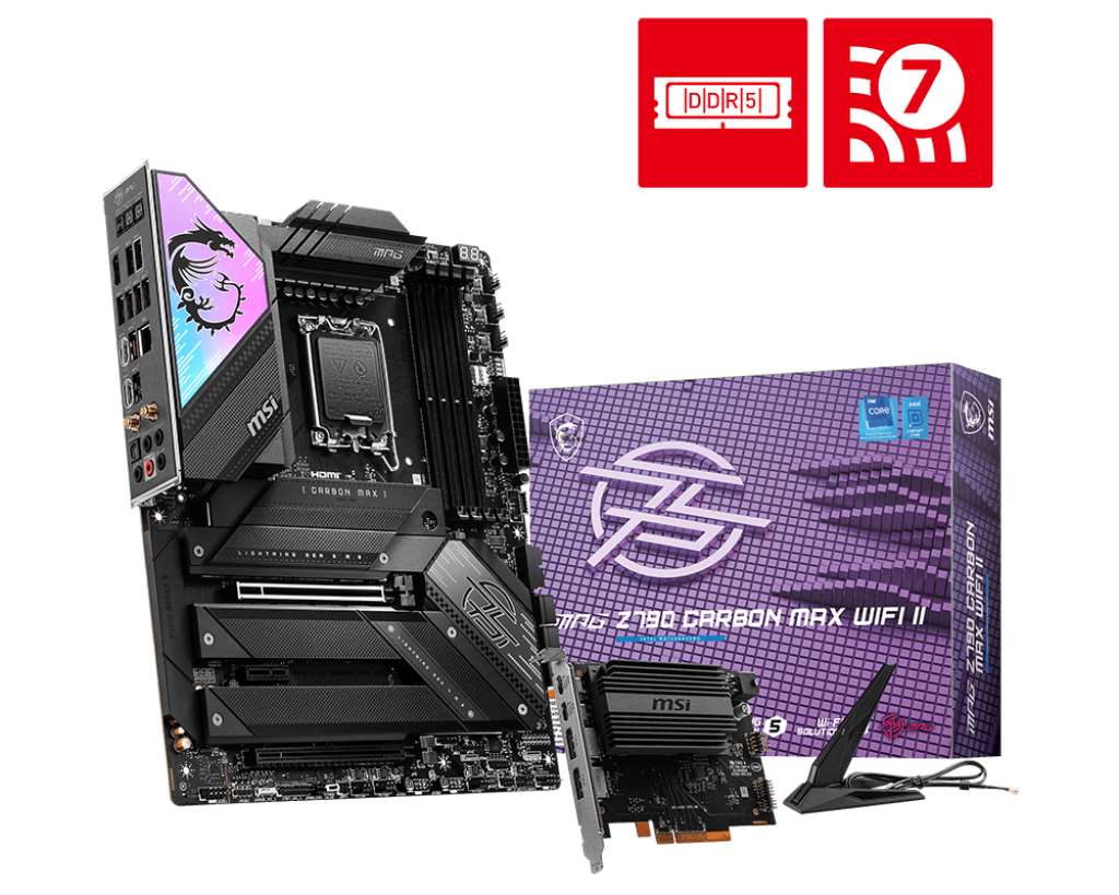 MSI MB Sc LGA1700 MPG Z790 CARBON MAX WIFI II,  Intel Z790,  4xDDR5,  1xHDMI,  WI-FI2 