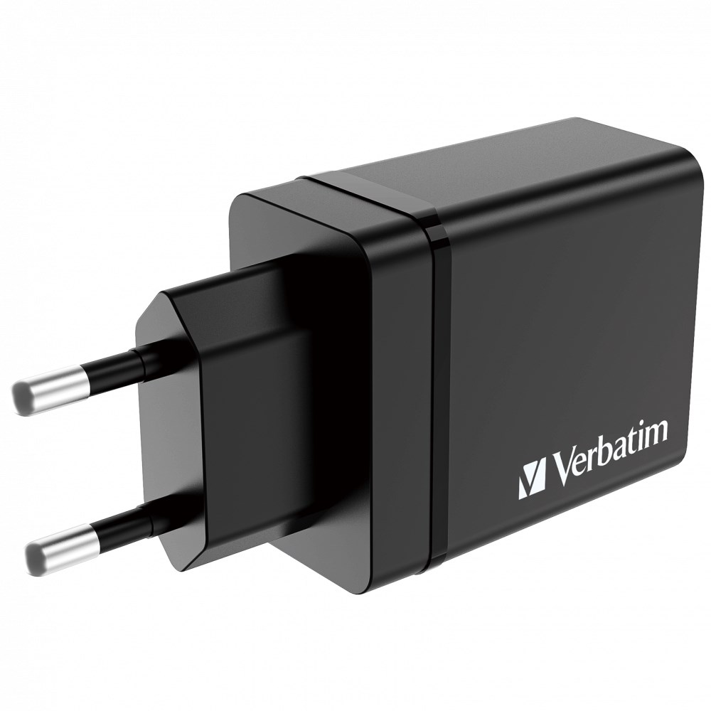 VERBATIM Univerzální adaptér nabíječka CHR-30EU2,  30W,  1x USB-C,  3x USB černá4 