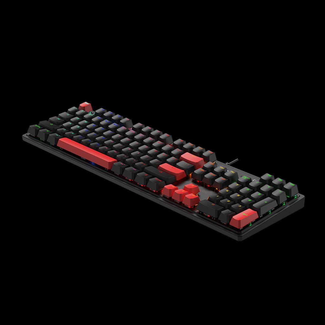 A4tech Bloody Klávesnice  S510R,  herní klávesnice,  mechanická,  drátová,  Red Switch,  CZ/ SK,  Černá0 