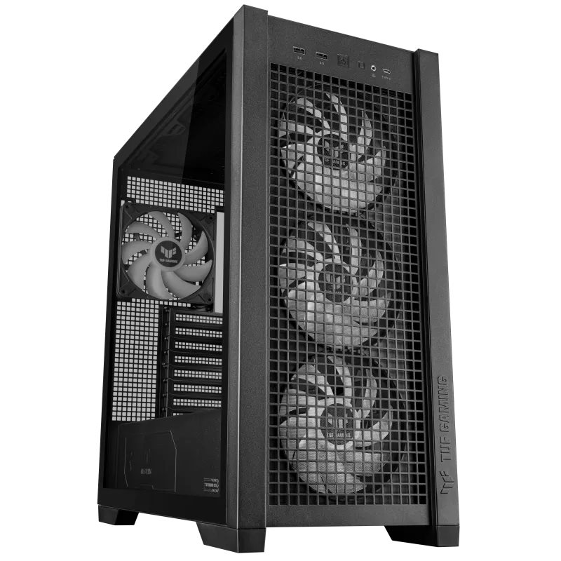 ASUS case TUF GAMING CASE (GT302) TG,  Mid Tower,  4x 140mm ARGB Fan,  černá1 
