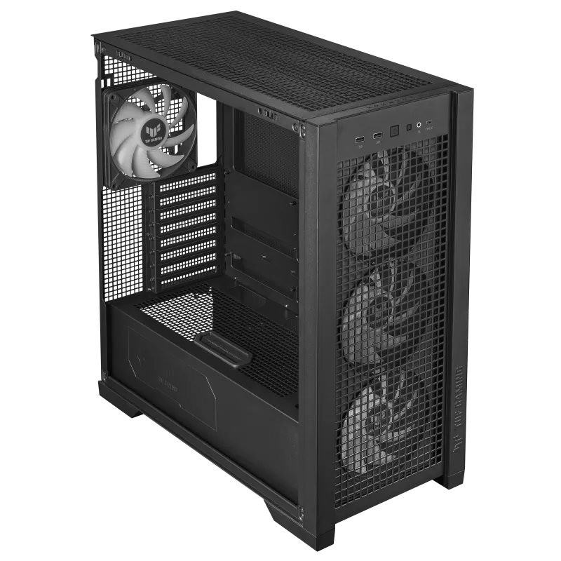 ASUS case TUF GAMING CASE (GT302) TG,  Mid Tower,  4x 140mm ARGB Fan,  černá4 