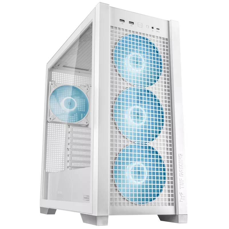 ASUS case TUF GAMING CASE (GT302) TG,  Mid Tower,  4x 140mm ARGB Fan,  bílá0 