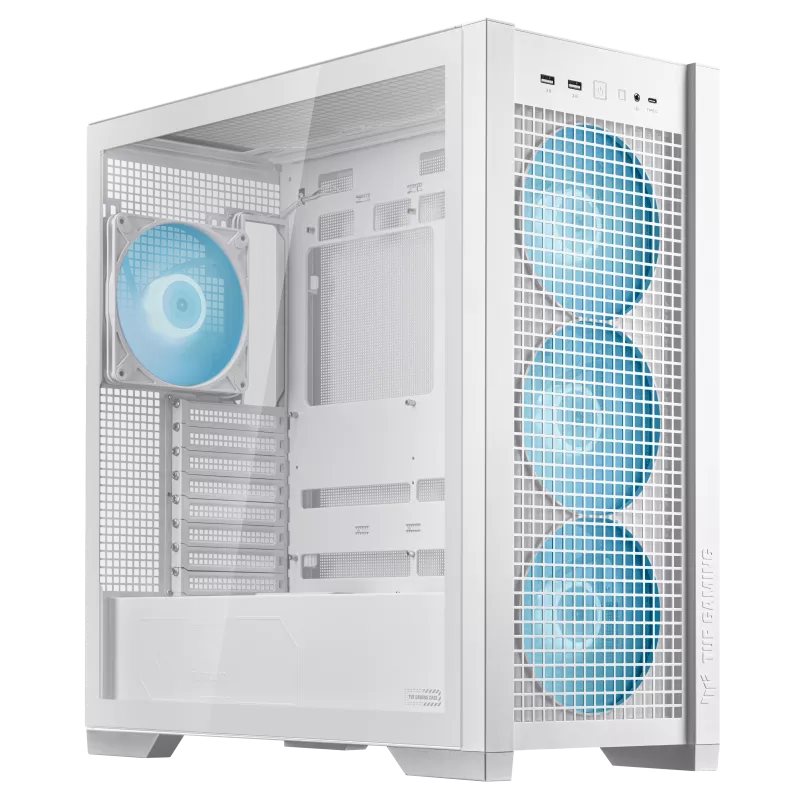 ASUS case TUF GAMING CASE (GT302) TG,  Mid Tower,  4x 140mm ARGB Fan,  bílá2 