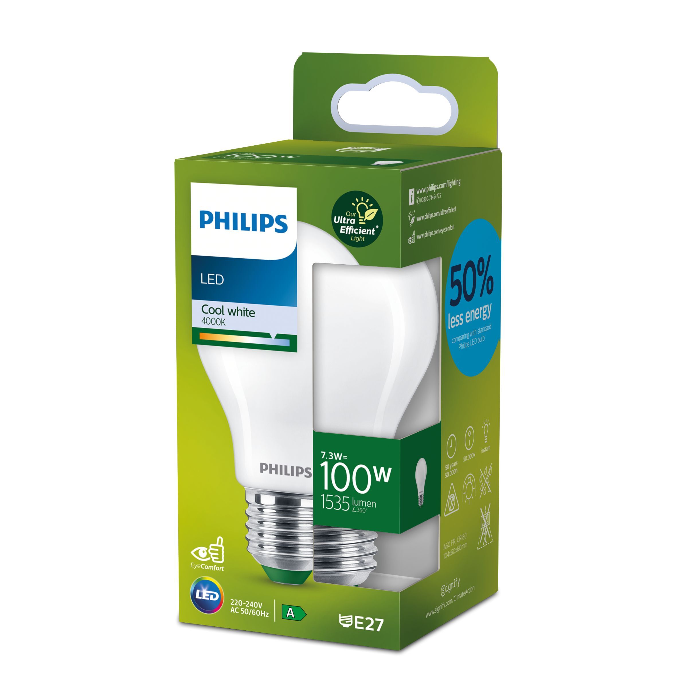 PHILIPS žárovka LED CLA 100WA60 E27 4000K FR UE SRT40 