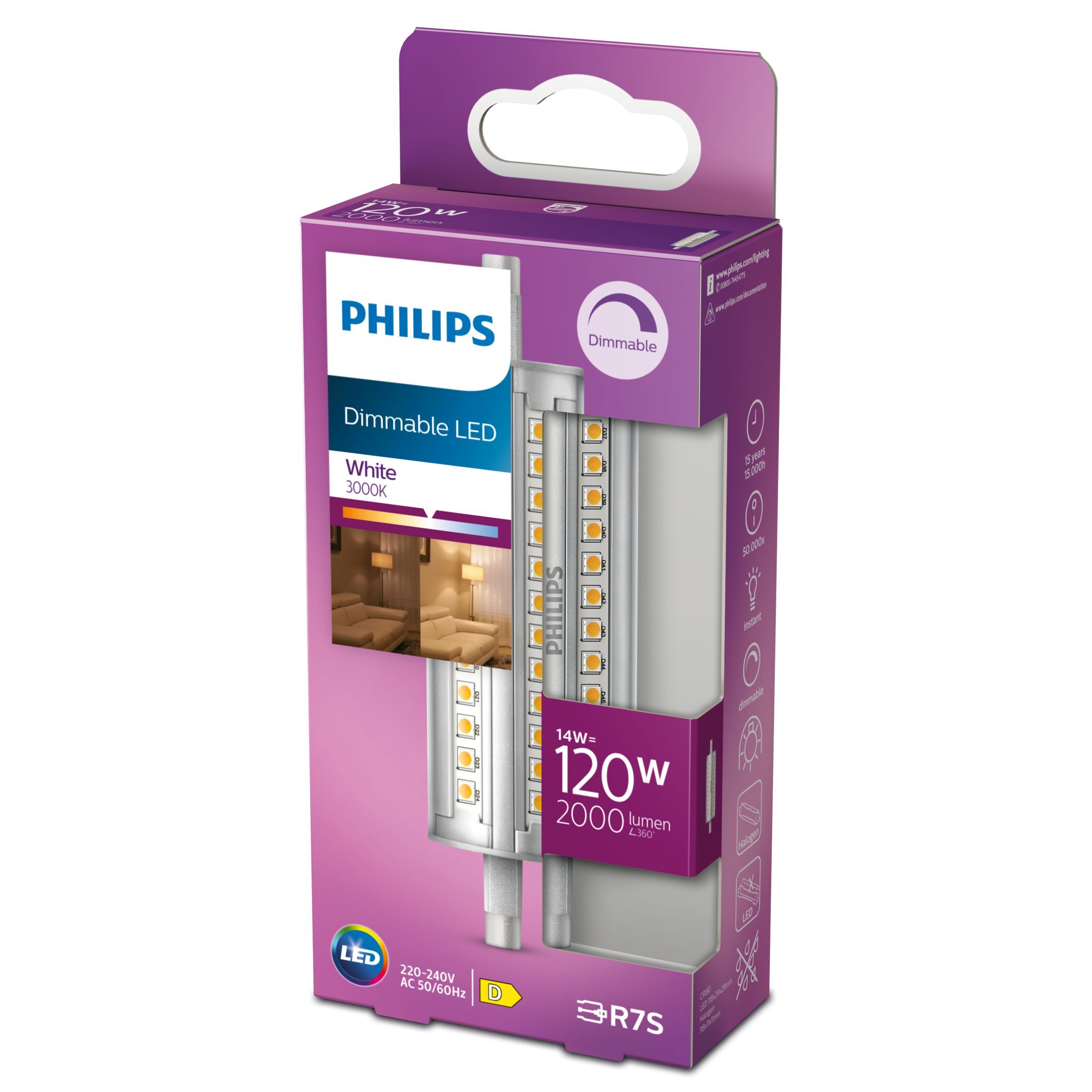 PHILIPS žárovka LED 120W R7S 118mm WH D SRT40 