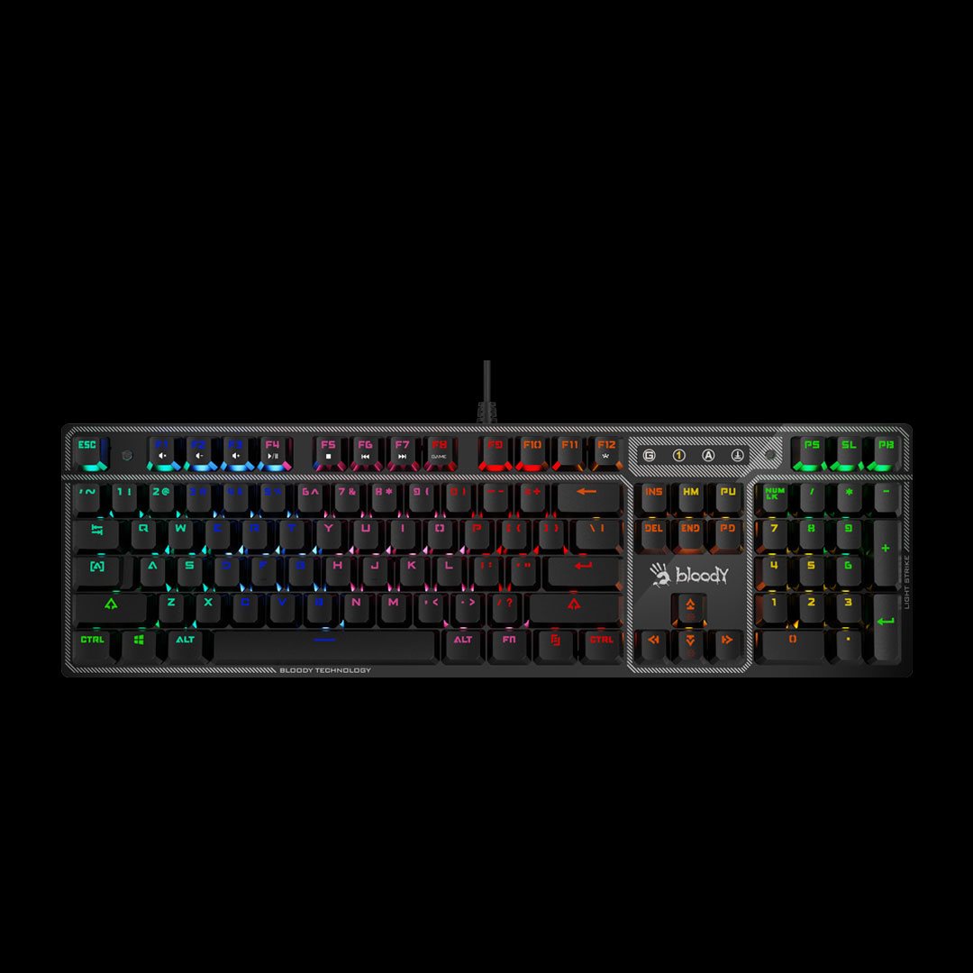 A4tech Bloody Klávesnice B750N,  herní klávesnice,  mechanická,  drátová,  Green Switch,  CZ/ SK,  Černá0 