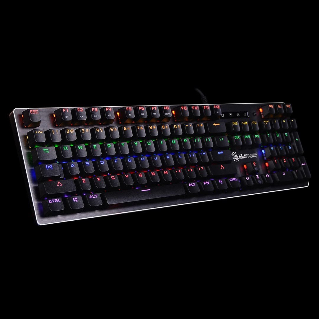 A4tech Bloody Klávesnice B760,  herní klávesnice,  mechanická,  drátová,  Green Switch,  CZ/ SK,  Černá0 