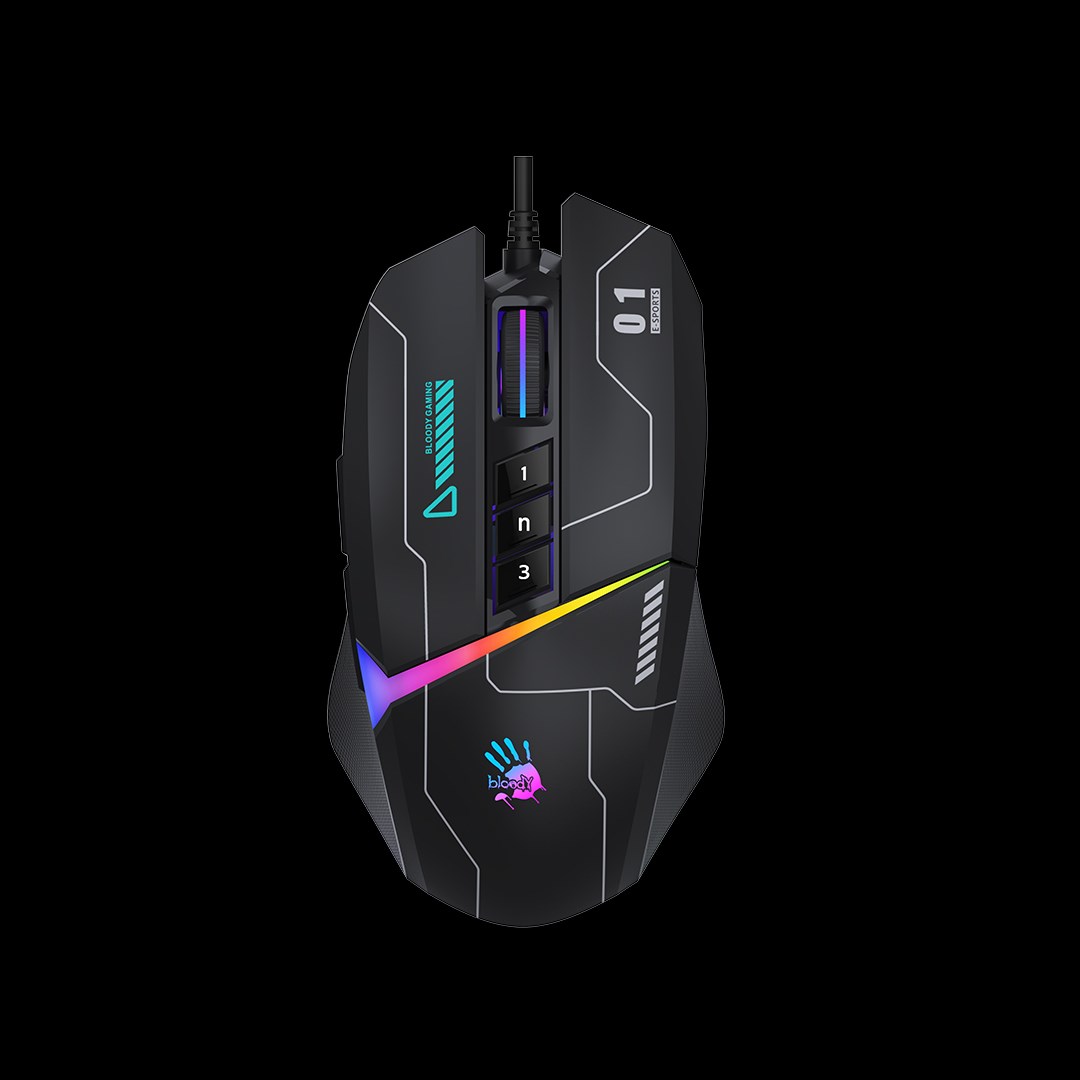 A4tech Bloody Myš W60 Max Activated, podsvícená herní myš, 12000 DPI, USB, Černá0 