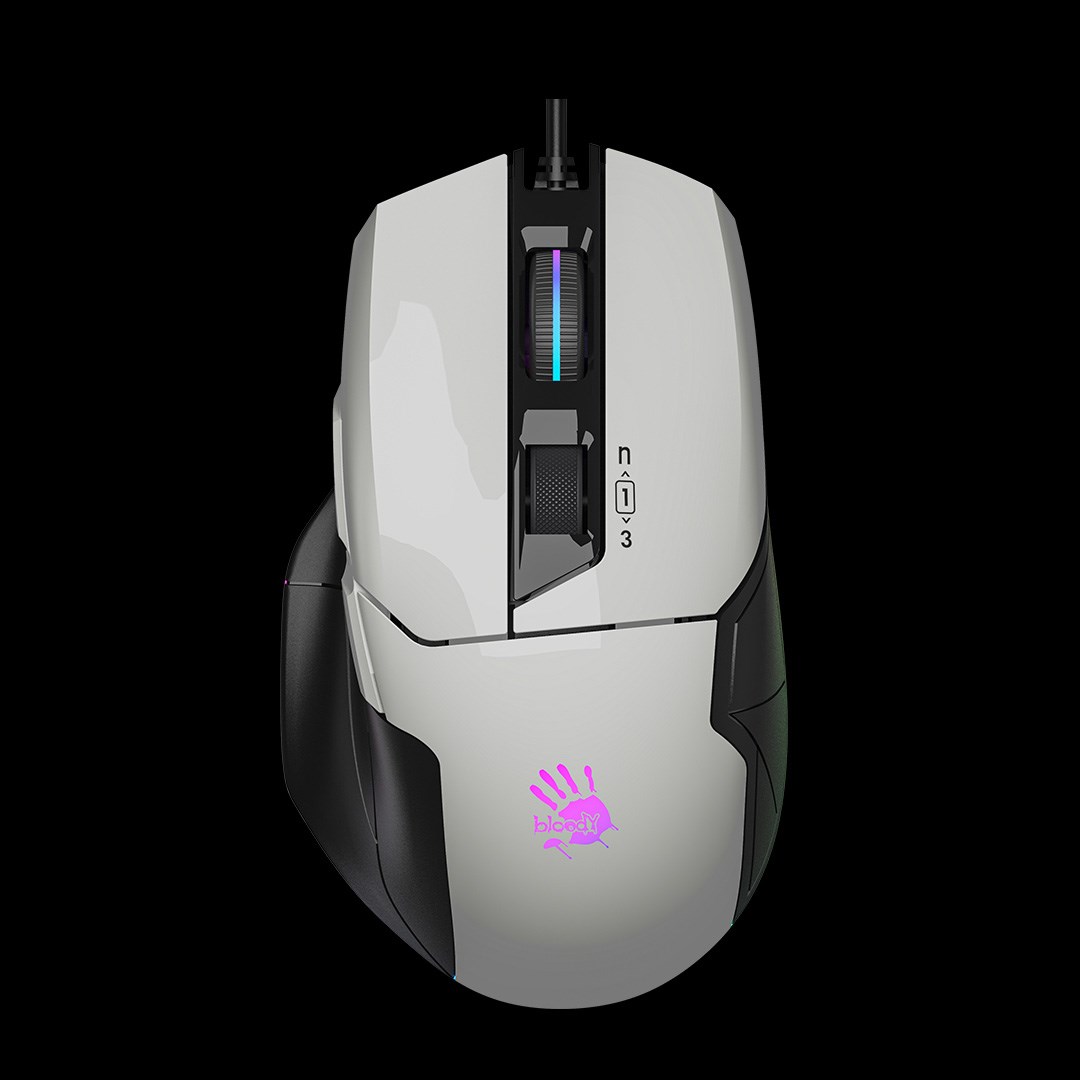 A4tech Bloody Myš W70 Max Activated,  podsvícená herní myš,  12000 DPI,  USB,  Bílá0 