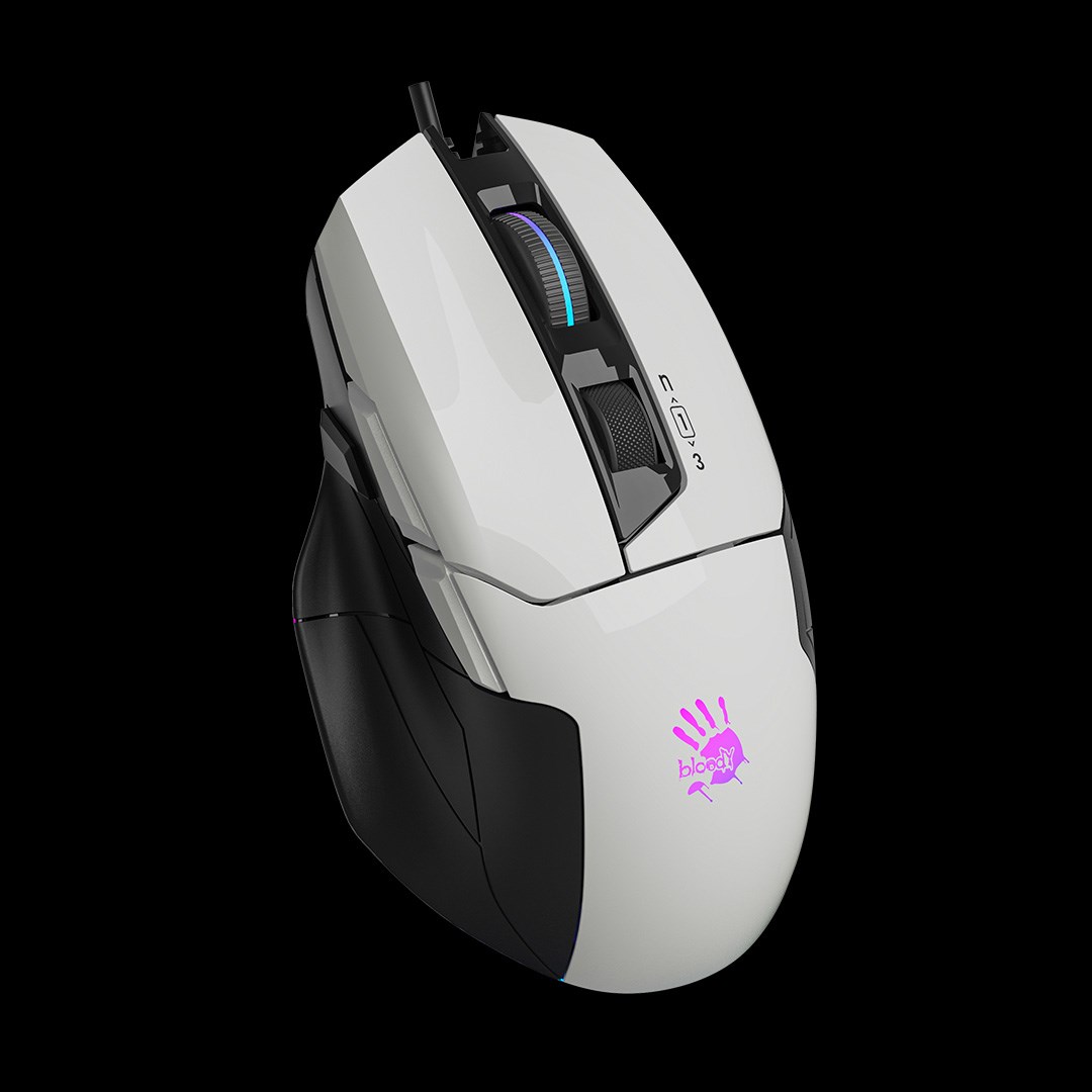 A4tech Bloody Myš W70 Max Activated,  podsvícená herní myš,  12000 DPI,  USB,  Bílá1 