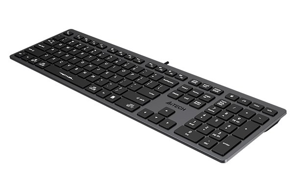 A4tech Klávesnice FX50,  kancelářská nízkoprofilová klávesnice,  CZ,  šedá1 