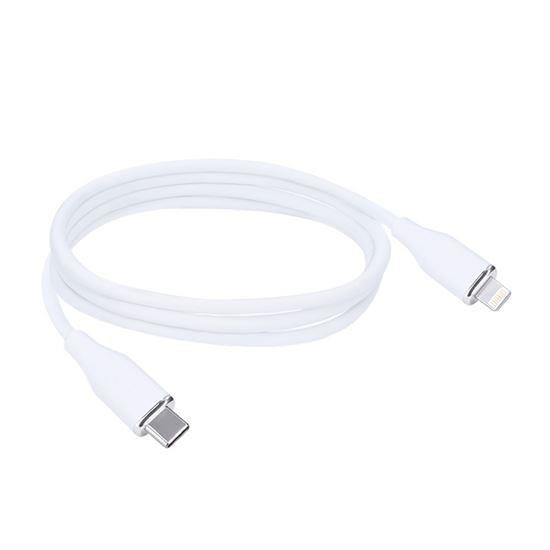 Solight USB-C/ Lightning kabel,  USB-C konektor - Lightning konektor,  silikon,  1m2 