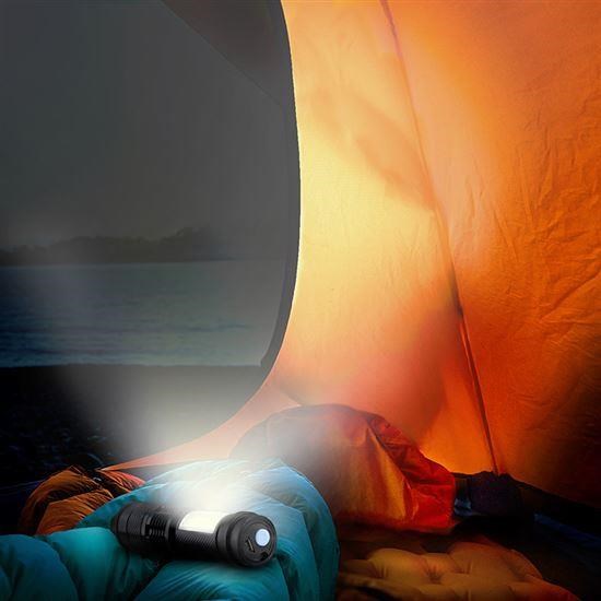 Solight LED nabíjecí kapesní svítilna se zoomem,  100lm + 70lm,  Li-Ion,  USB,  černá4 