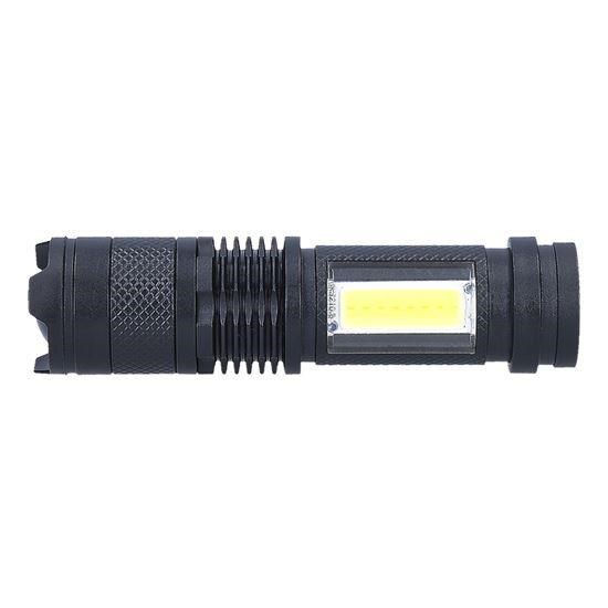 Solight LED nabíjecí kapesní svítilna se zoomem,  100lm + 70lm,  Li-Ion,  USB,  černá1 
