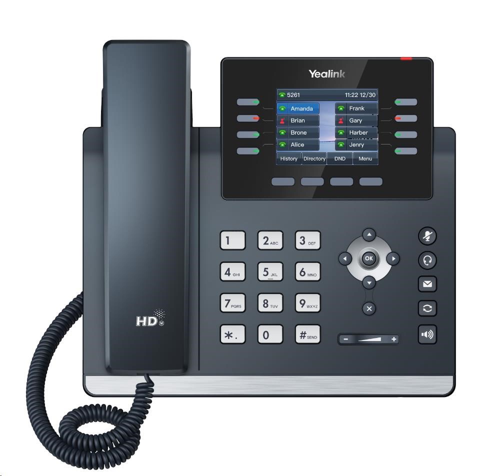 Yealink SIP-T44U SIP telefon,  320x240,  grafický 2, 8