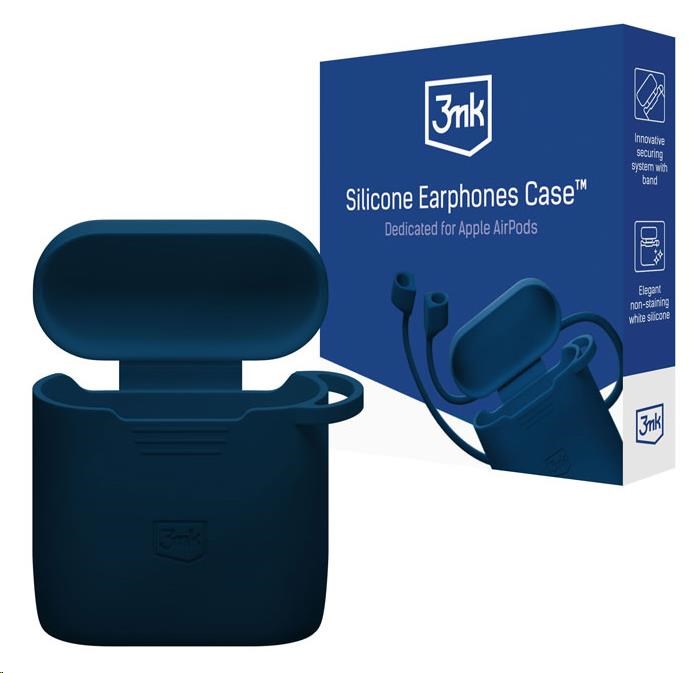 3mk Silicone AirPods Case pro Apple AirPods 3rd gen.,  modrá