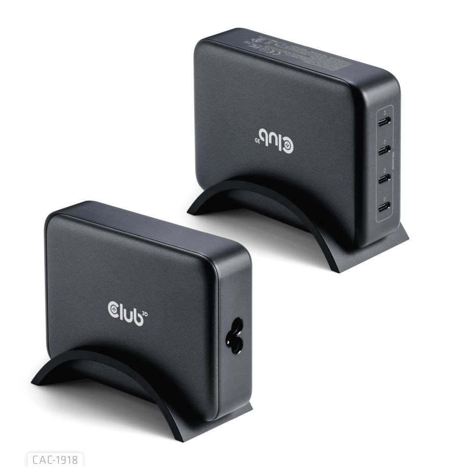Club3D cestovní nabíječka 240W GaN technologie,  4xUSB-C,  PPS + PD 3.1 Support4 