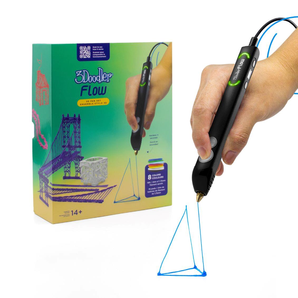 3Doodler 3D pero FLOW + 8 PLA náplní a 3D šablona7 
