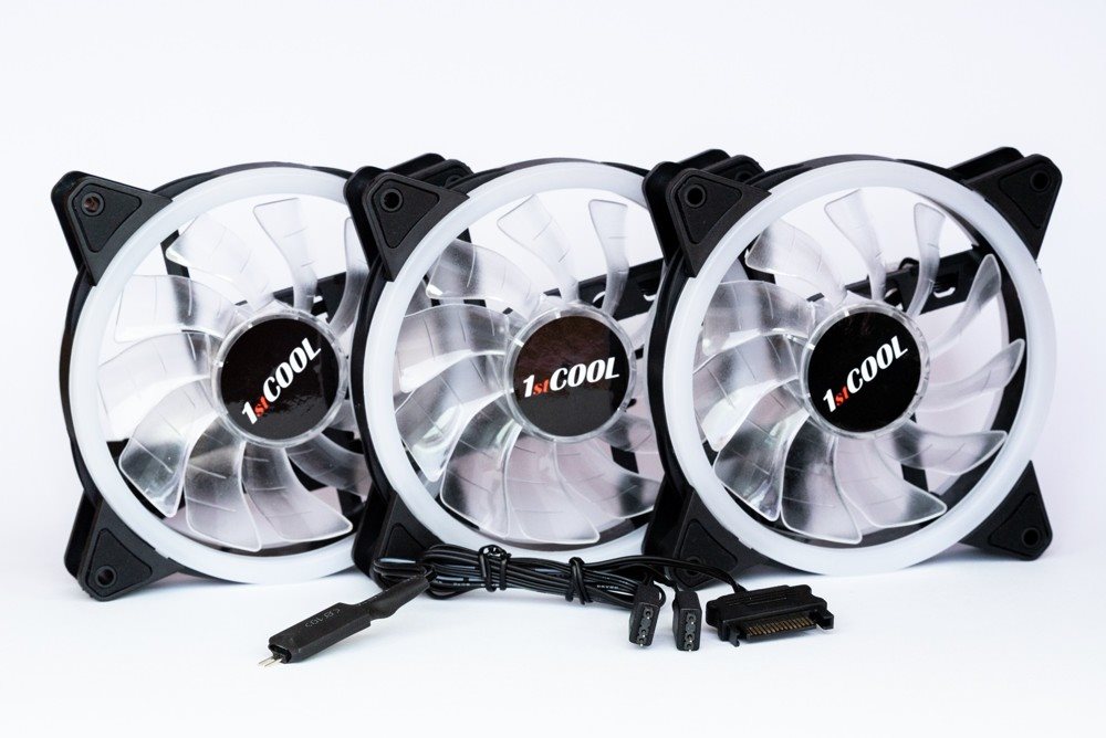1stCOOL Fan KIT AURA EVO 1 ARGB, 3x Dual Ring fan + ARGB Nano controller0 