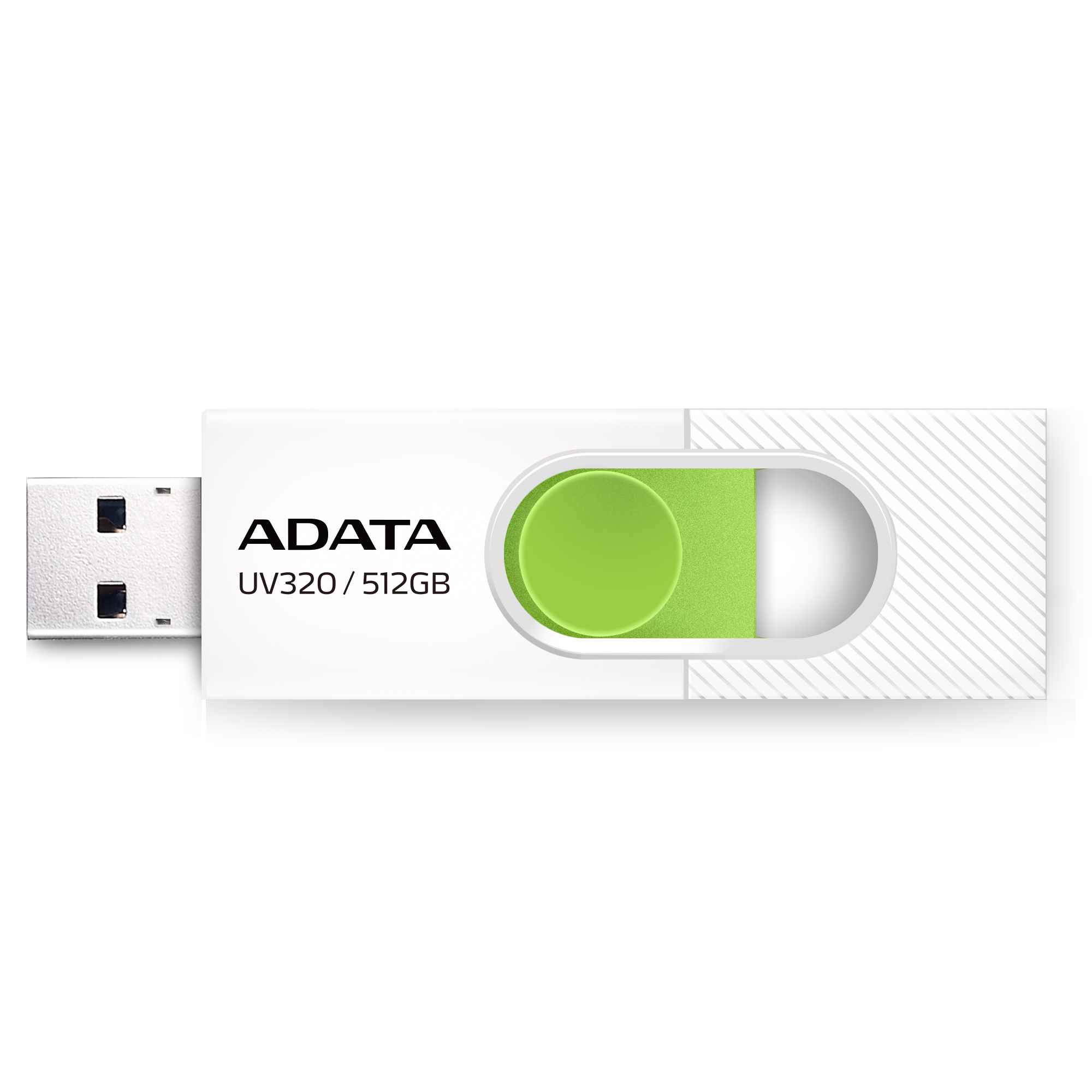ADATA Flash Disk 512GB UV320,  USB 3.2,  bílo-zelená0 