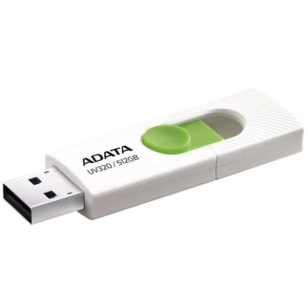 ADATA Flash Disk 512GB UV320,  USB 3.2,  bílo-zelená1 