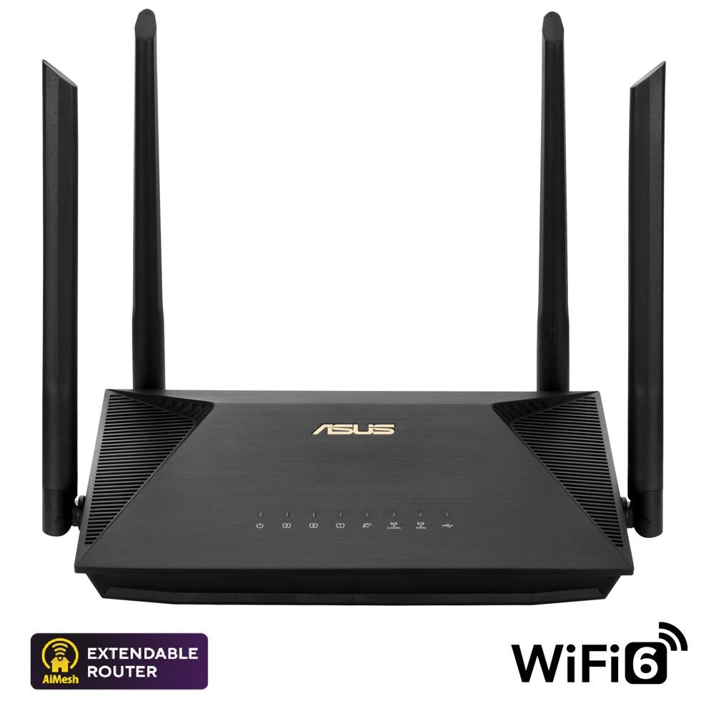 ASUS RT-AX52 (AX1800) Router, Dual Band WiFi 6, Extendable Router1 