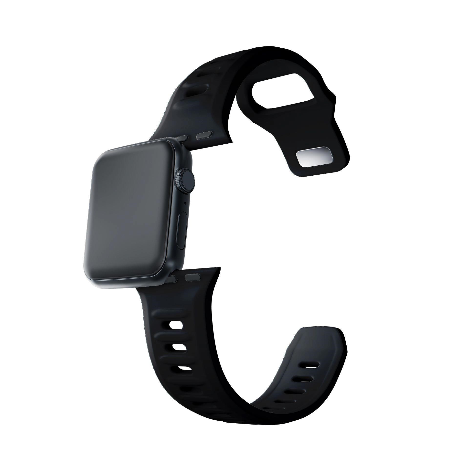 3mk Silicone Watch Strap pro Apple 38/40/41 mm Black3 