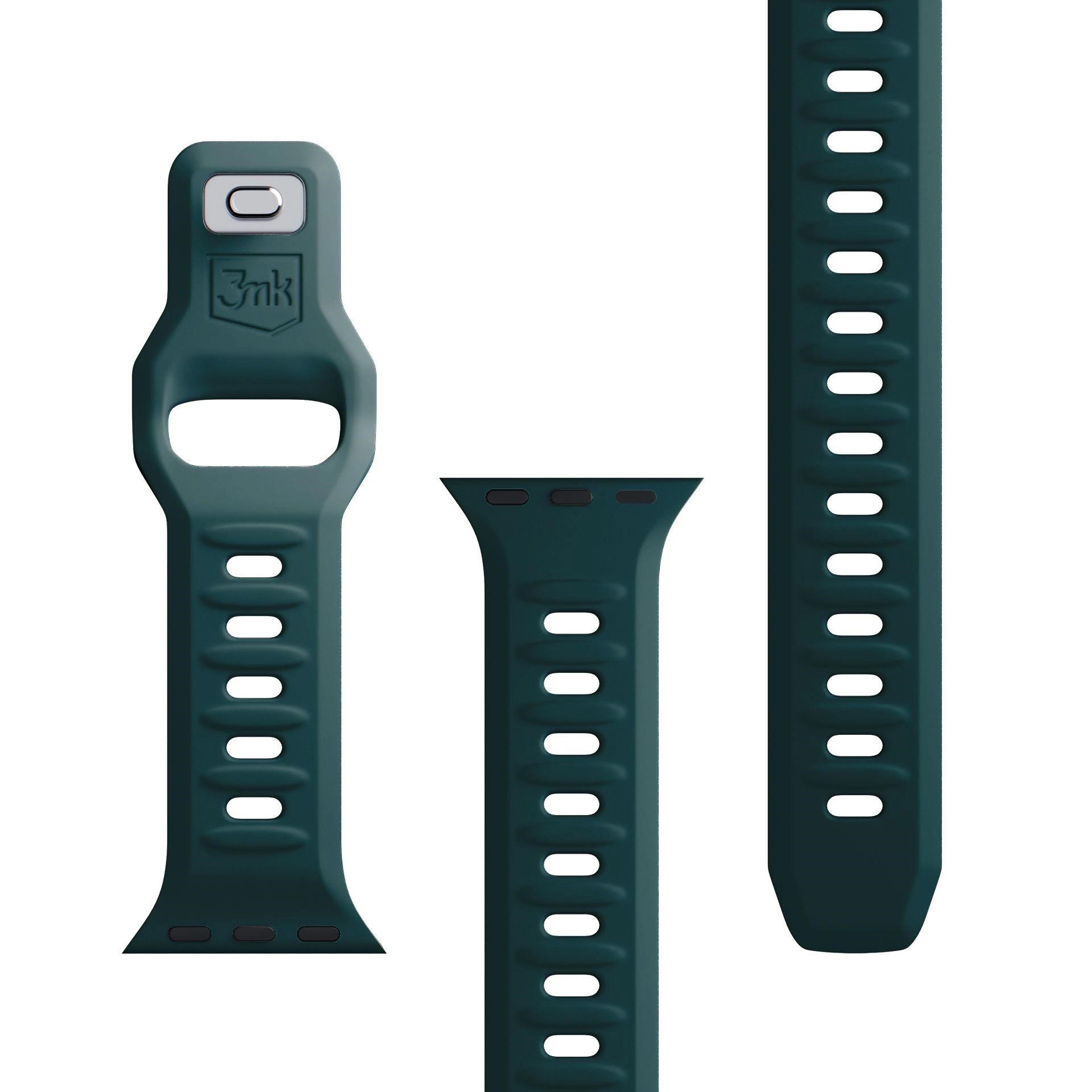 3mk Silicone Watch Strap pro Apple 38/ 40/ 41 mm Evergreen6 