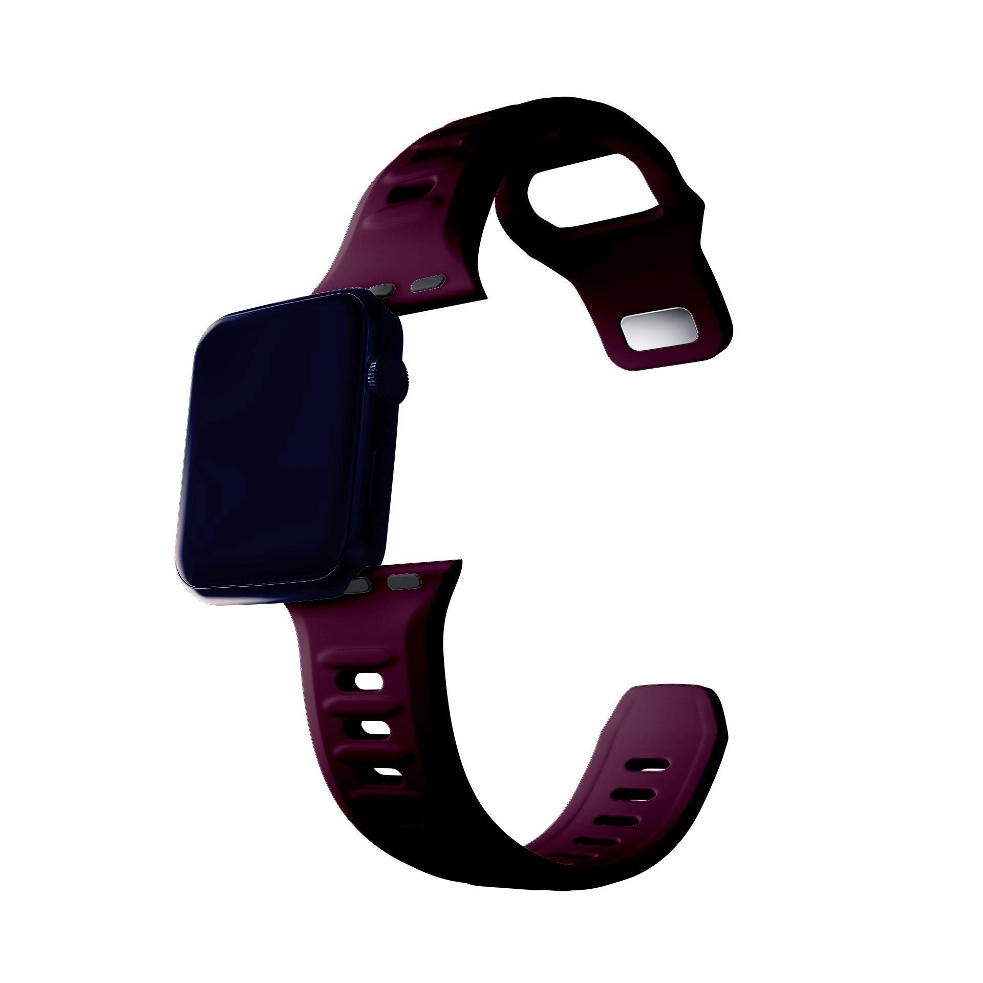 3mk Silicone Watch Strap pro Apple 38/40/41 mm Mulberry6 