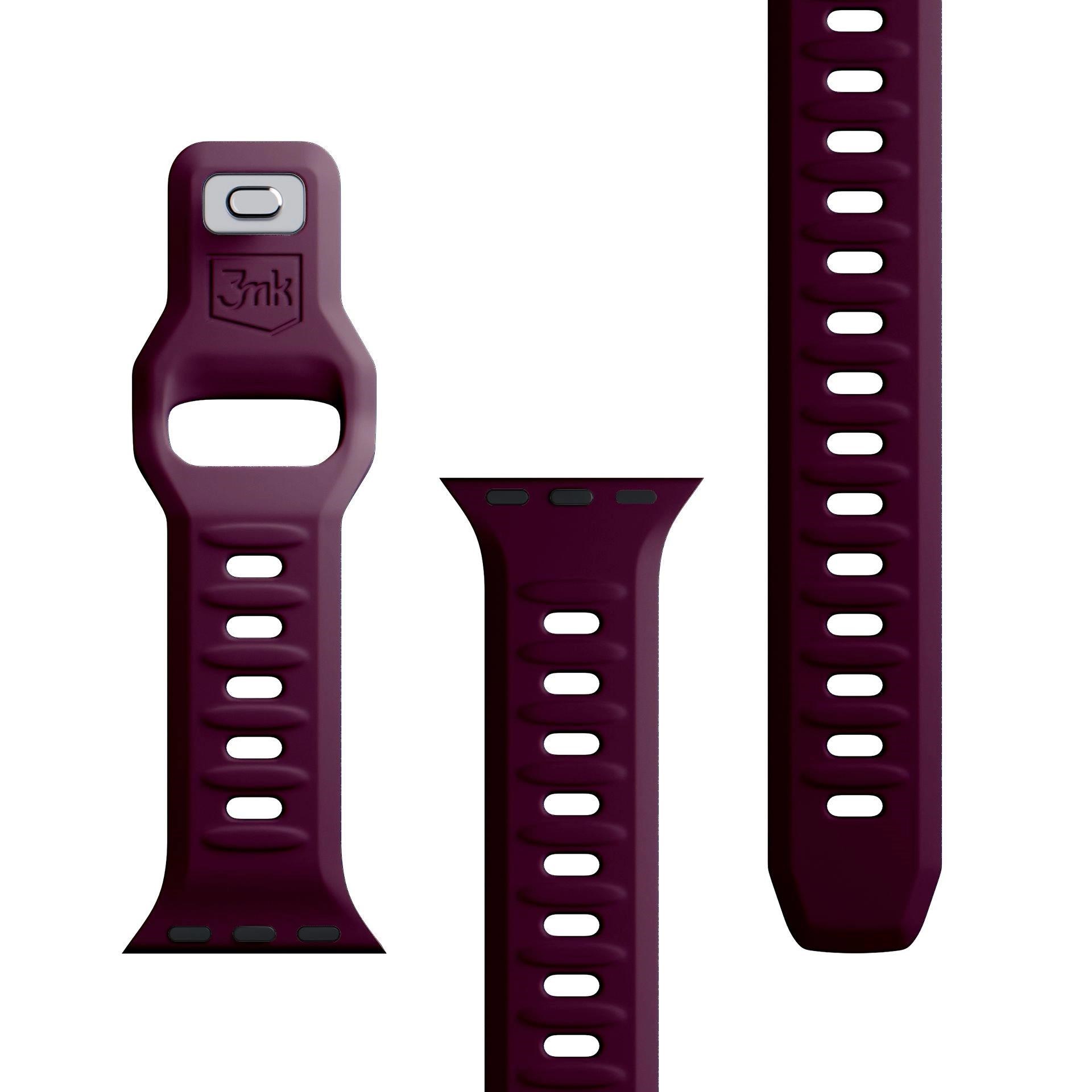 3mk Silicone Watch Strap pro Apple 38/40/41 mm Mulberry7 