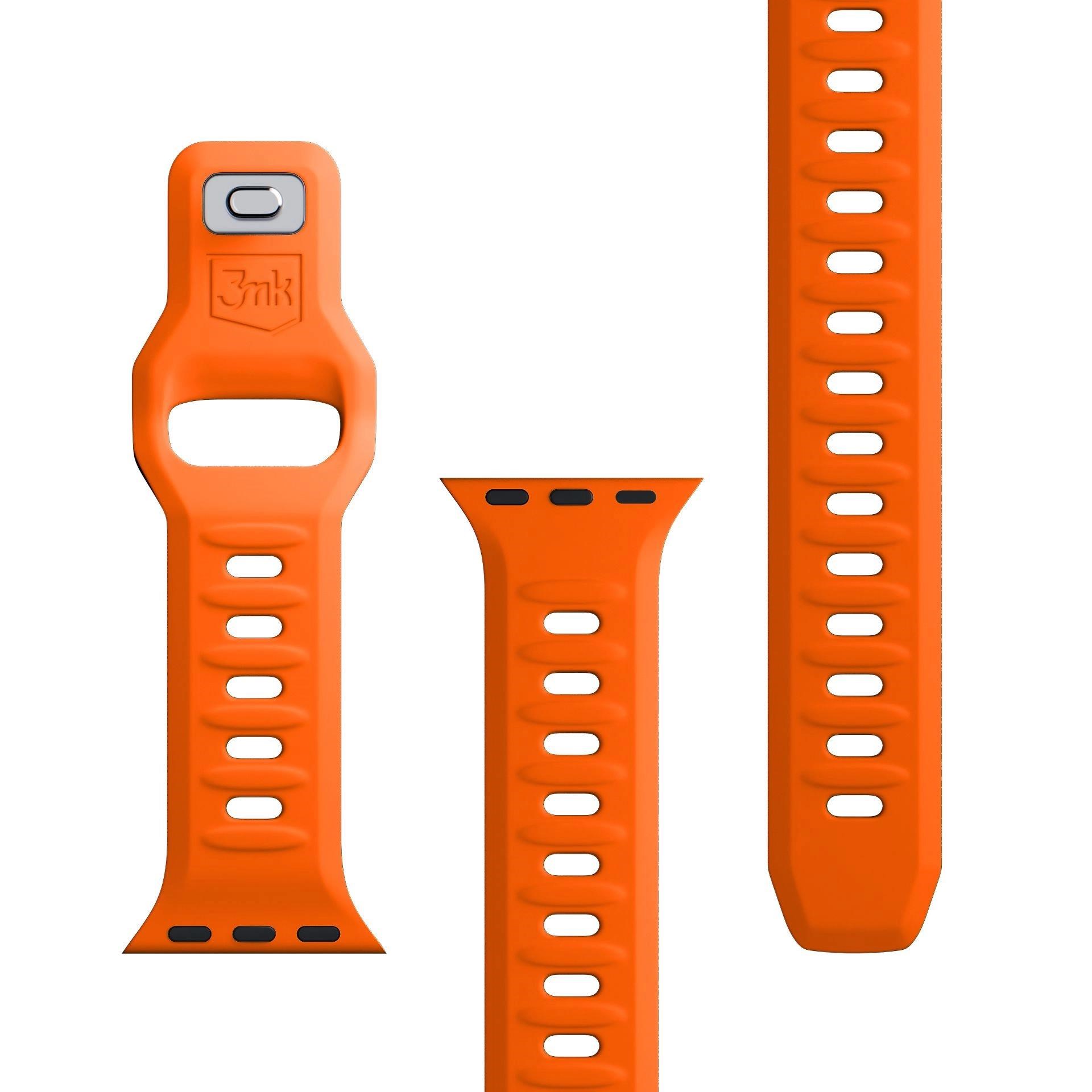 3mk Silicone Watch Strap pro Apple 38/40/41 mm Orange5 