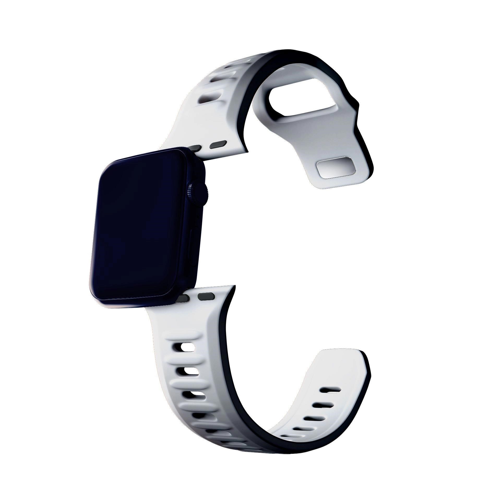 3mk Silicone Watch Strap pro Apple 38/ 40/ 41 mm White2 