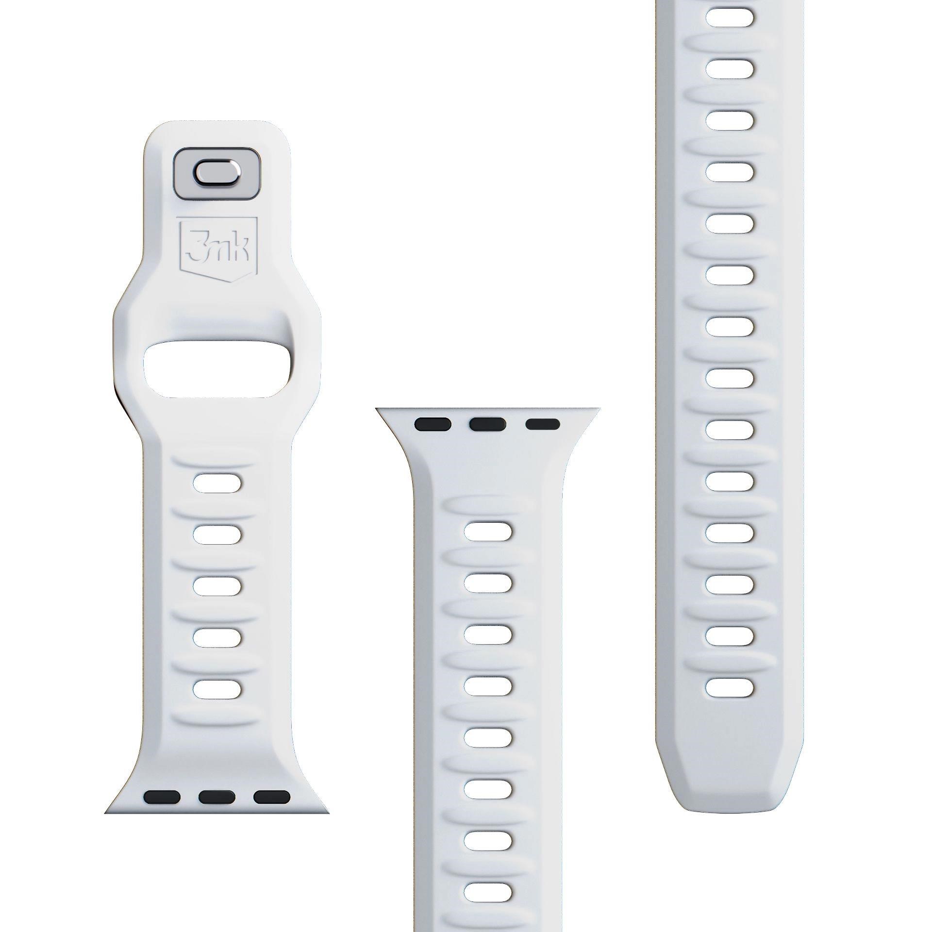 3mk řemínek Watch Strap pro Apple 42/ 44/ 45/ 49 mm White8 