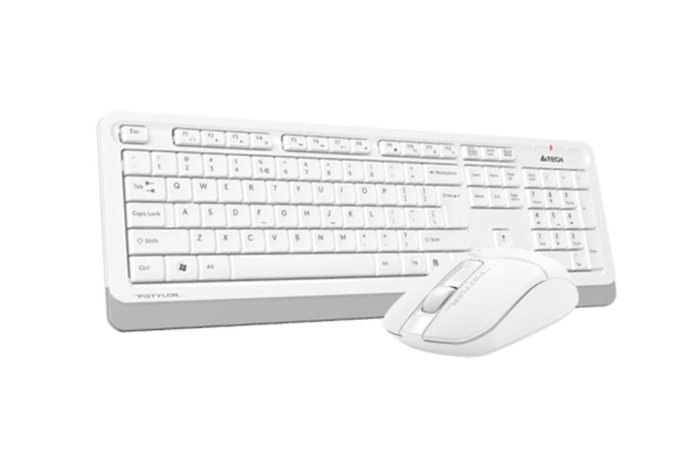 A4tech Set klávesnice+myš FG1012,  Bezdrátový,  US,  bílá1 